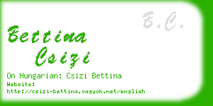 bettina csizi business card